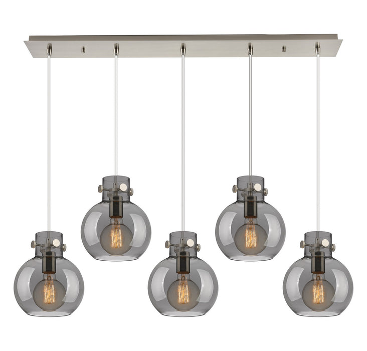 Innovations 125-410-1PS-SN-G410-8SM Three Light Linear Pendant, Brushed Satin Nickel
