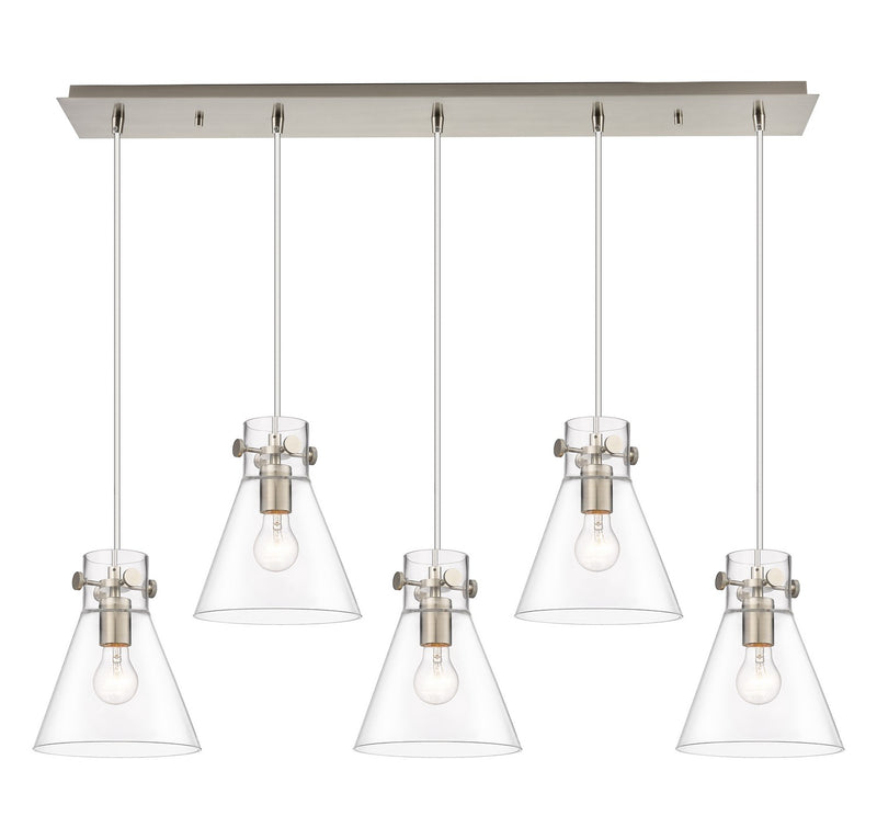 Innovations 125-410-1PS-SN-G411-8CL Nine Light Linear Pendant, Brushed Satin Nickel