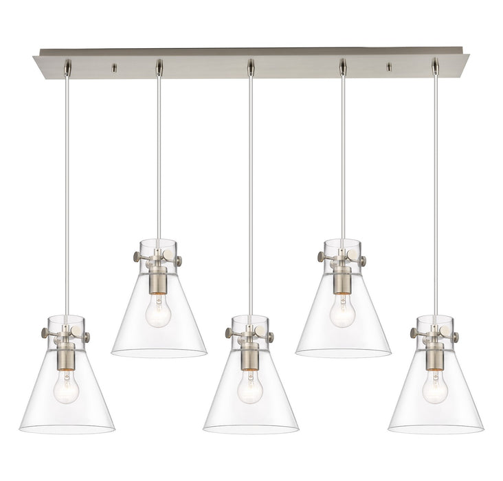Innovations 125-410-1PS-SN-G411-8CL Nine Light Linear Pendant, Brushed Satin Nickel