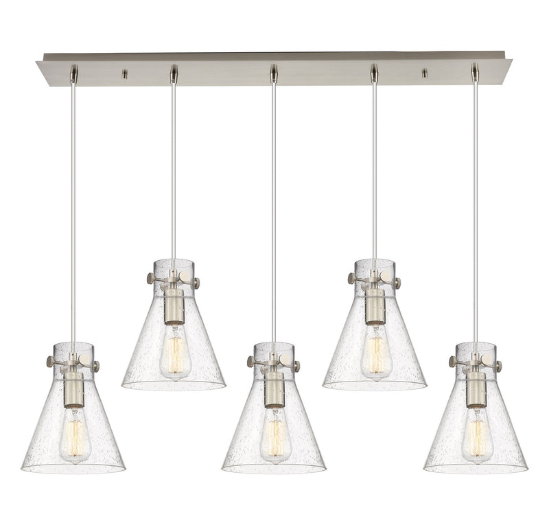 Innovations 125-410-1PS-SN-G411-8SDY Two Light Linear Pendant, Brushed Satin Nickel