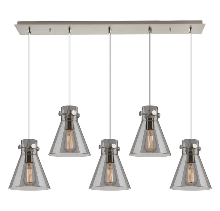 Innovations 125-410-1PS-SN-G411-8SM Six Light Linear Pendant, Brushed Satin Nickel