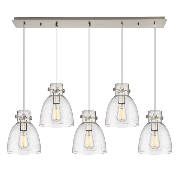 Innovations 125-410-1PS-SN-G412-8SDY Five Light Linear Pendant, Brushed Satin Nickel