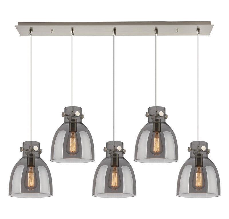 Innovations 125-410-1PS-SN-G412-8SM Eight Light Linear Pendant, Brushed Satin Nickel