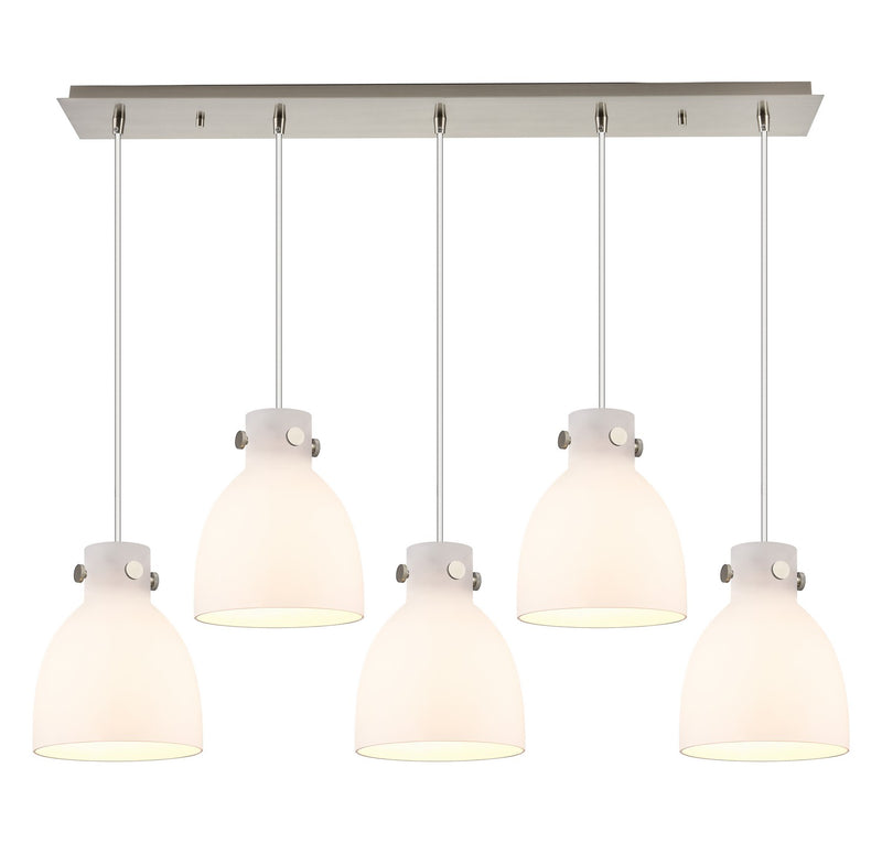 Innovations 125-410-1PS-SN-G412-8WH One Light Linear Pendant, Brushed Satin Nickel