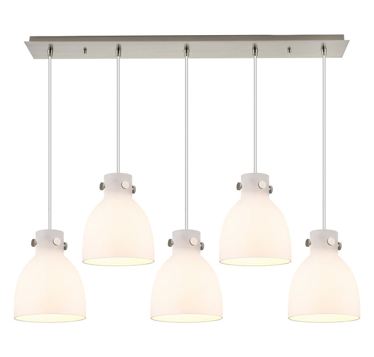Innovations 125-410-1PS-SN-G412-8WH One Light Linear Pendant, Brushed Satin Nickel
