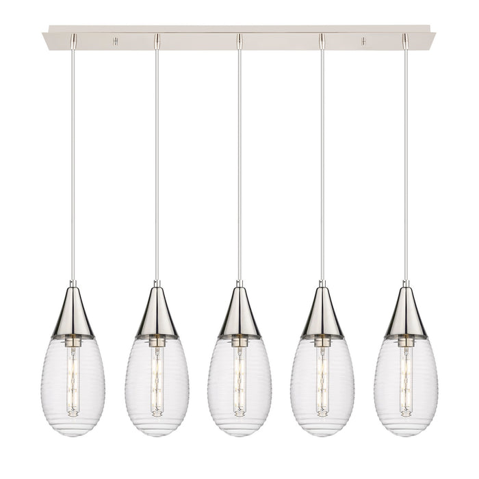 Innovations 125-450-1P-PN-G450-6SCL LED Linear Pendant, Polished Nickel