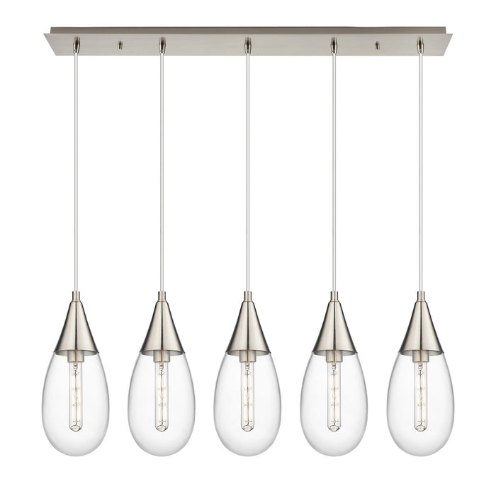 Innovations 125-450-1P-SN-G450-6CL LED Linear Pendant, Brushed Satin Nickel