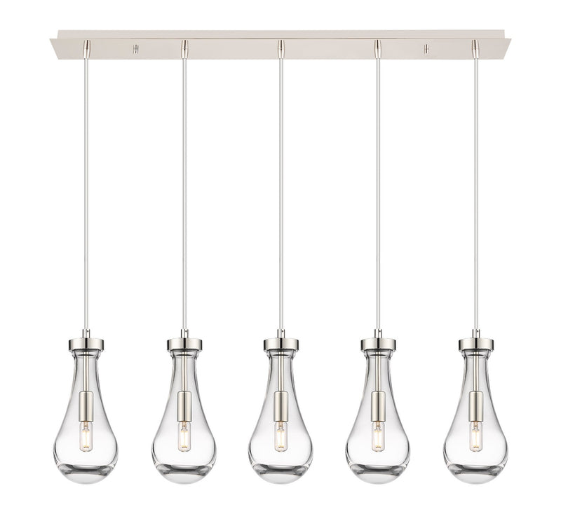 Innovations 125-451-1P-PN-G451-5CL LED Linear Pendant, Polished Nickel