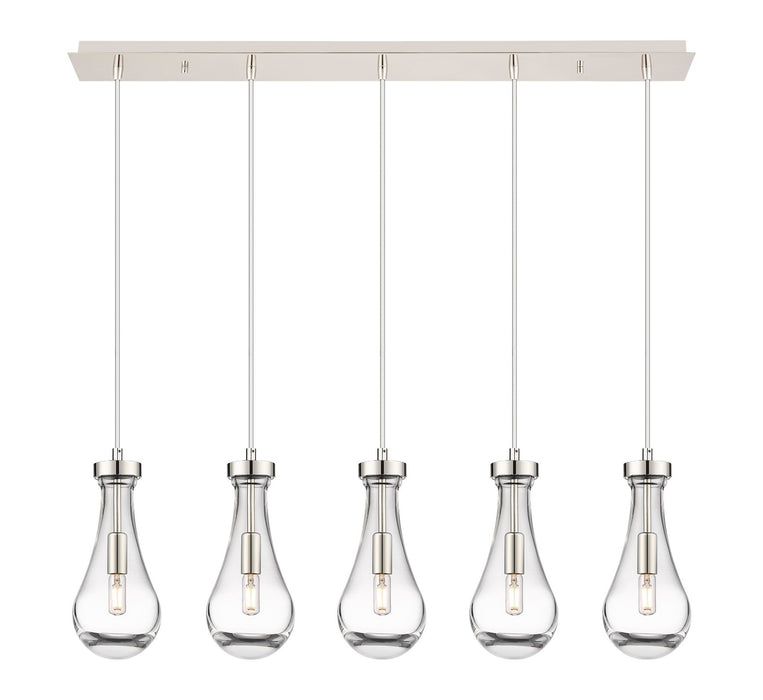 Innovations 125-451-1P-PN-G451-5CL LED Linear Pendant, Polished Nickel
