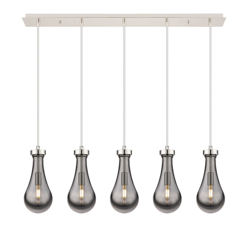 Innovations 125-451-1P-PN-G451-5SM LED Linear Pendant, Polished Nickel