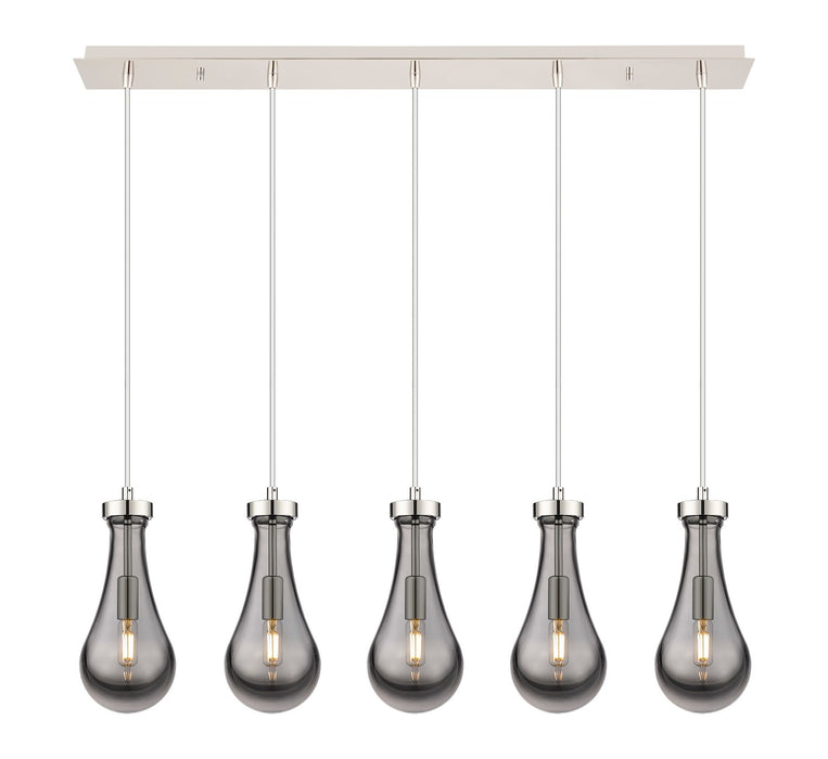 Innovations 125-451-1P-PN-G451-5SM LED Linear Pendant, Polished Nickel