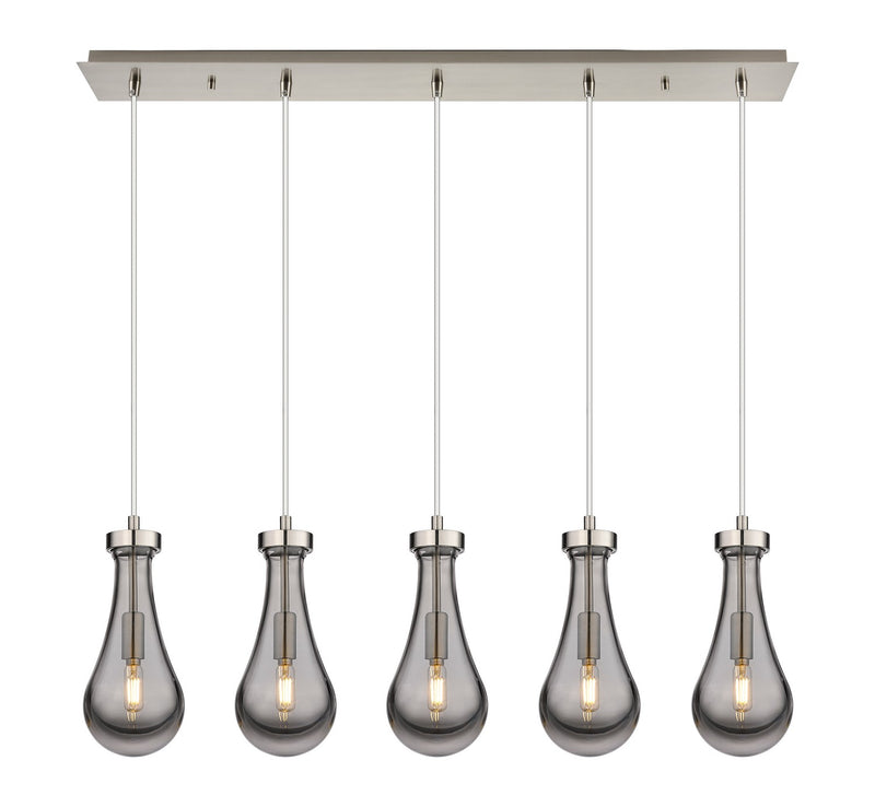 Innovations 125-451-1P-SN-G451-5SM LED Linear Pendant, Brushed Satin Nickel