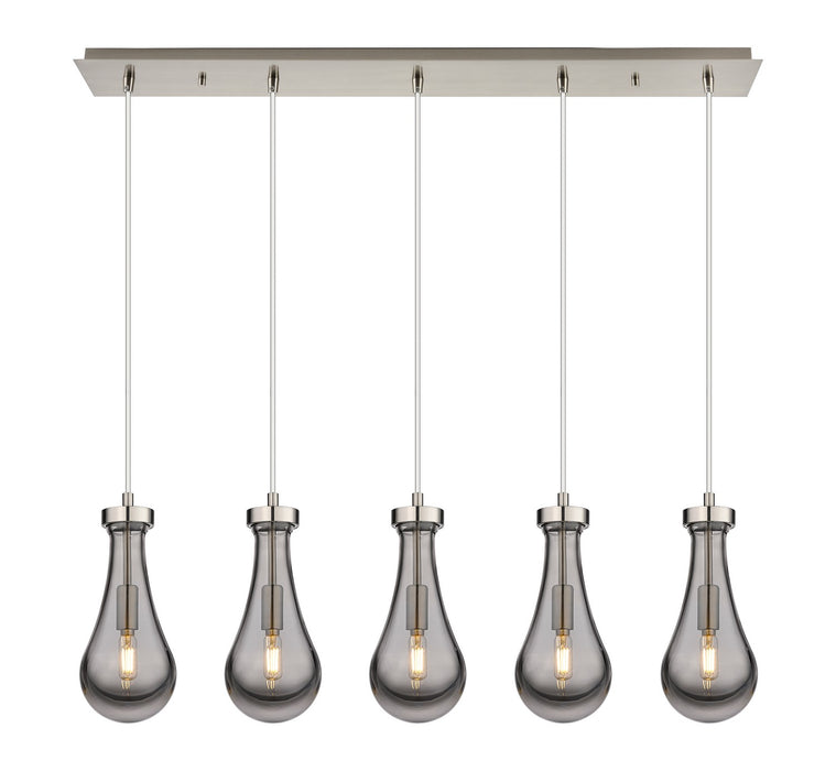 Innovations 125-451-1P-SN-G451-5SM LED Linear Pendant, Brushed Satin Nickel