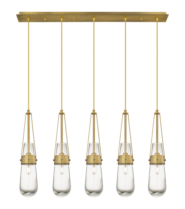 Innovations 125-452-1P-BB-G452-4CL LED Linear Pendant, Brushed Brass