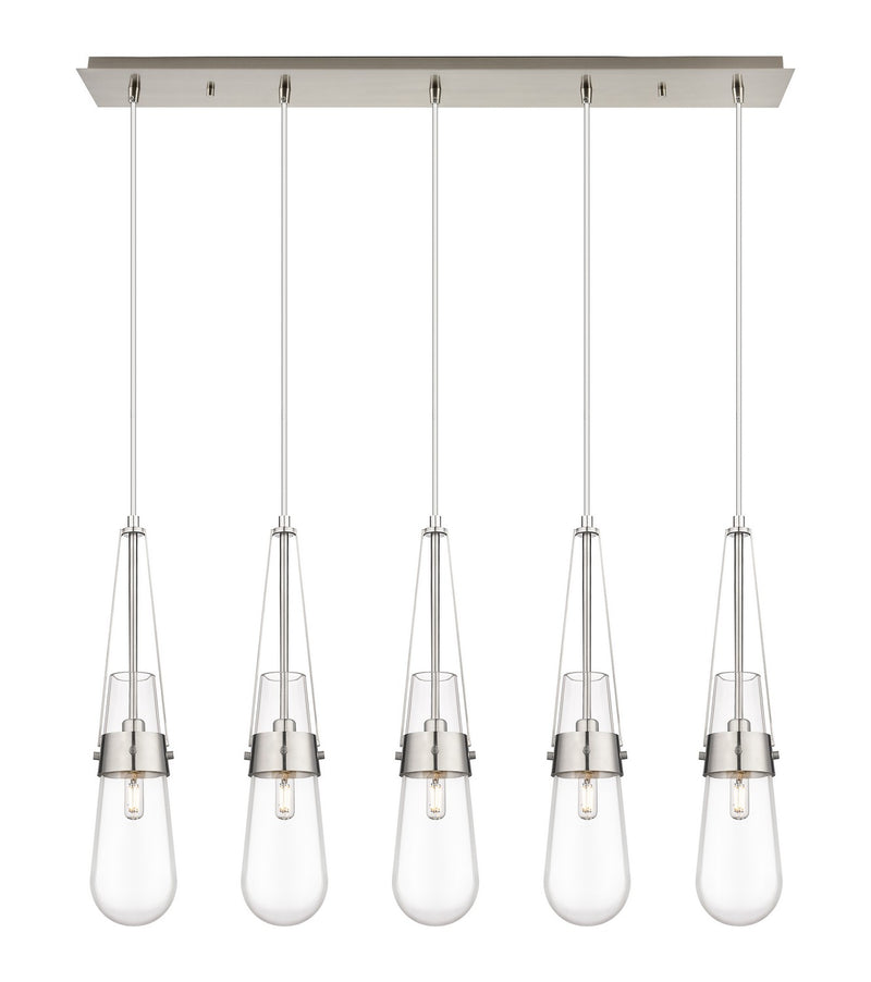 Innovations 125-452-1P-SN-G452-4CL LED Linear Pendant, Brushed Satin Nickel