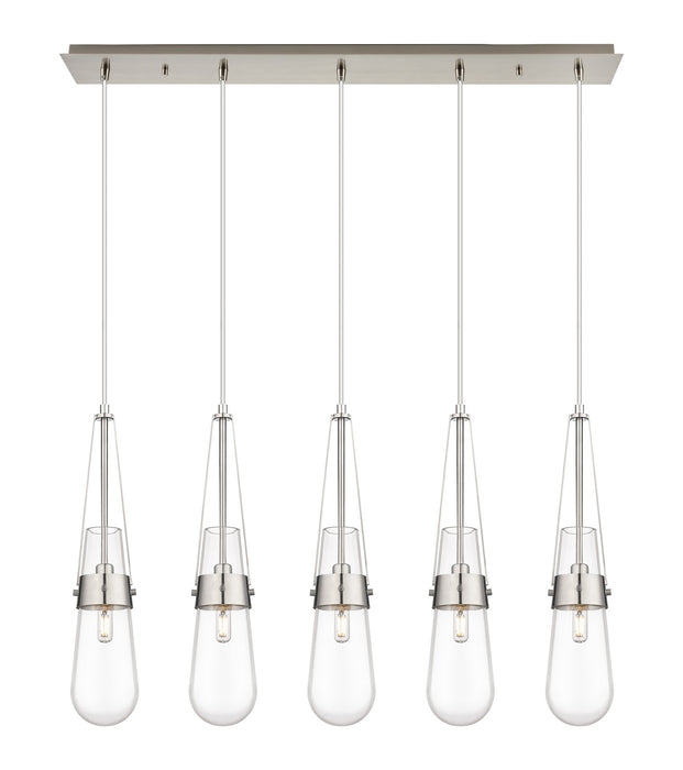 Innovations 125-452-1P-SN-G452-4CL LED Linear Pendant, Brushed Satin Nickel