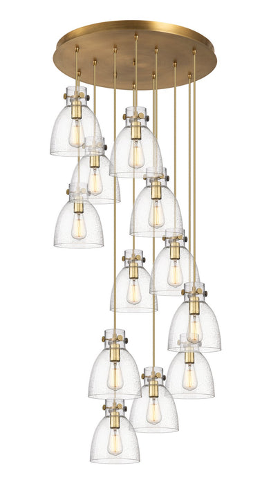 Innovations 126-410-1PS-BB-G412-8SDY 12 Light Pendant, Brushed Brass