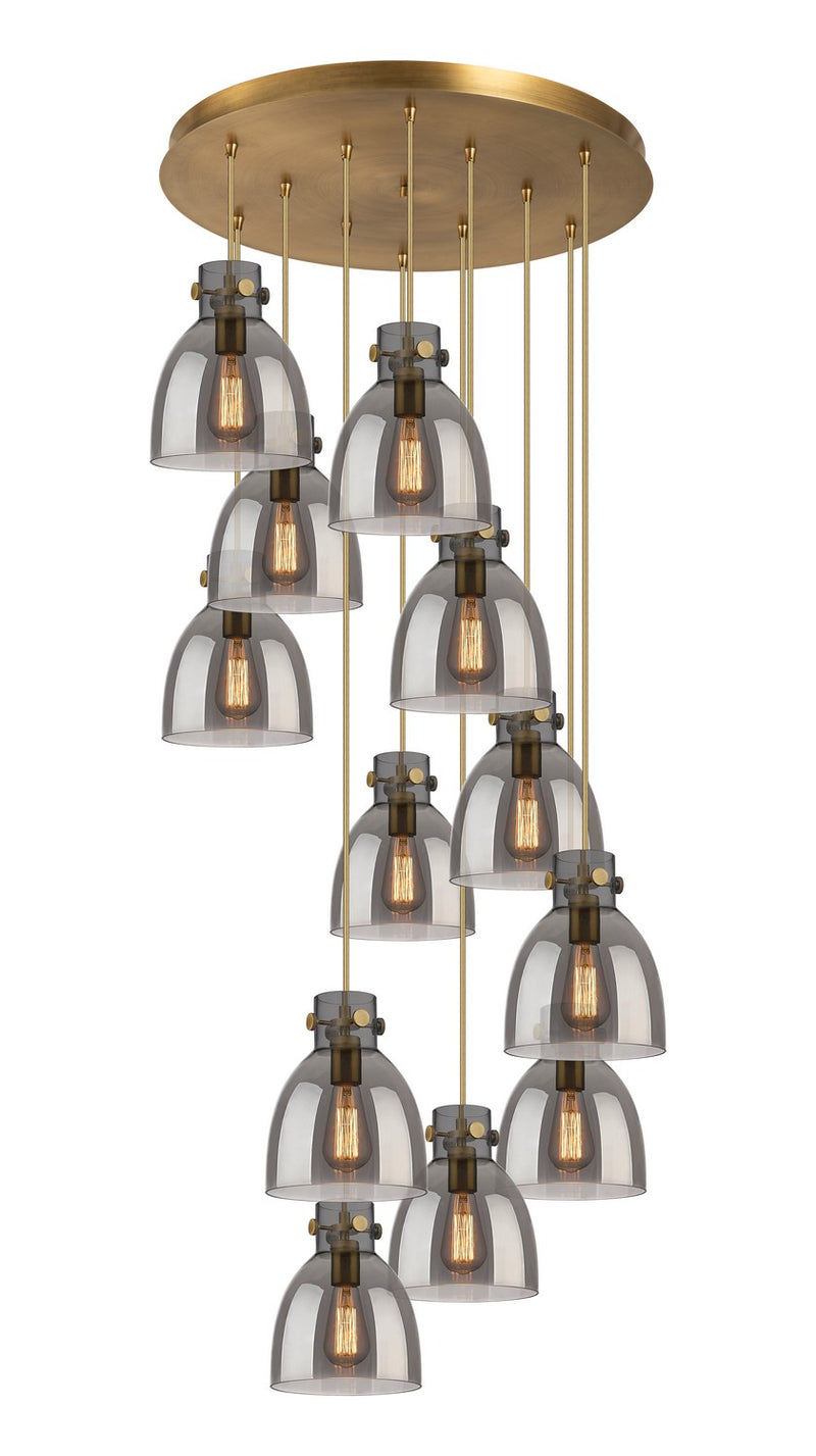 Innovations 126-410-1PS-BB-G412-8SM 12 Light Pendant, Brushed Brass