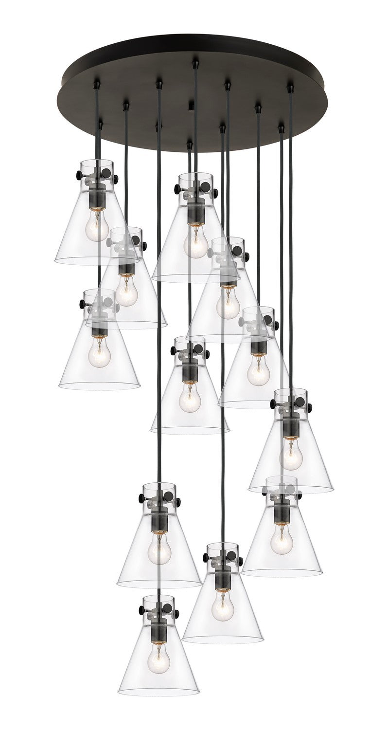 Innovations 126-410-1PS-BK-G411-8CL 12 Light Pendant, Matte Black