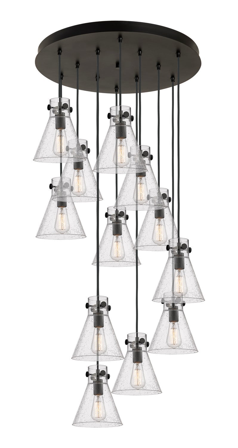 Innovations 126-410-1PS-BK-G411-8SDY 12 Light Pendant, Matte Black