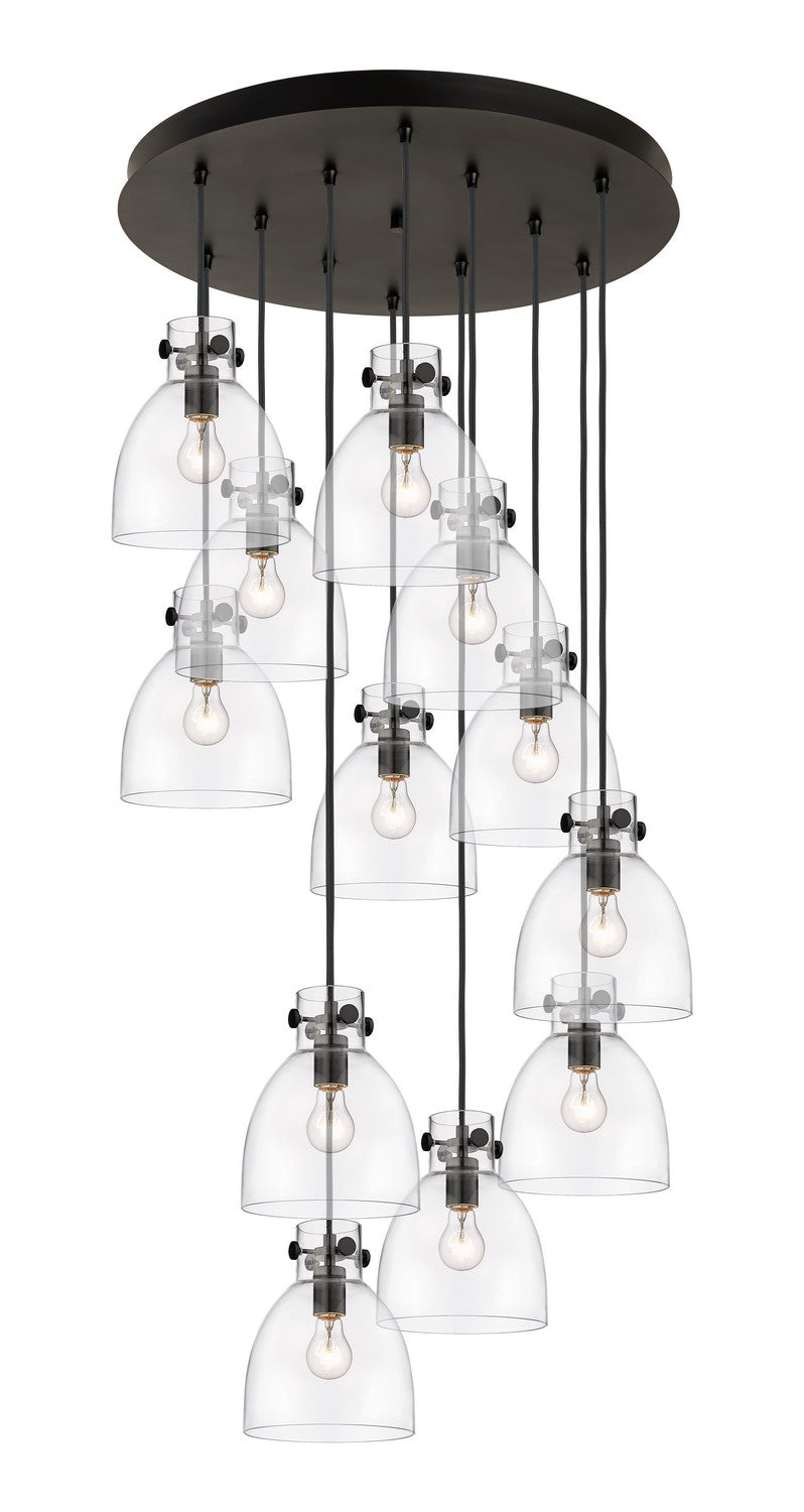 Innovations 126-410-1PS-BK-G412-8CL 12 Light Pendant, Matte Black