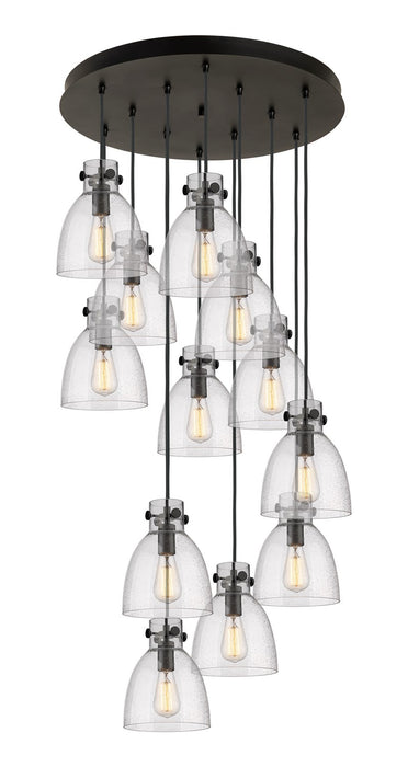 Innovations 126-410-1PS-BK-G412-8SDY 12 Light Pendant, Matte Black
