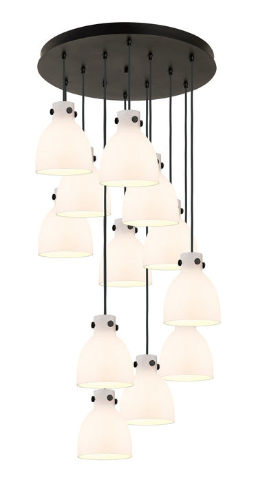 Innovations 126-410-1PS-BK-G412-8WH 12 Light Pendant, Matte Black