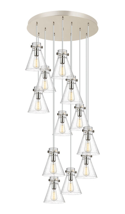 Innovations 126-410-1PS-PN-G411-8SDY 12 Light Pendant, Polished Nickel