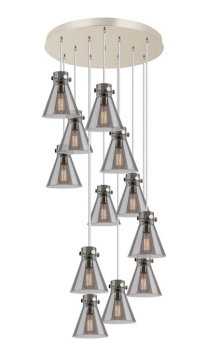 Innovations 126-410-1PS-PN-G411-8SM 12 Light Pendant, Polished Nickel