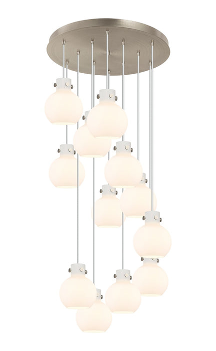 Innovations 126-410-1PS-SN-G410-8WH 12 Light Pendant, Brushed Satin Nickel