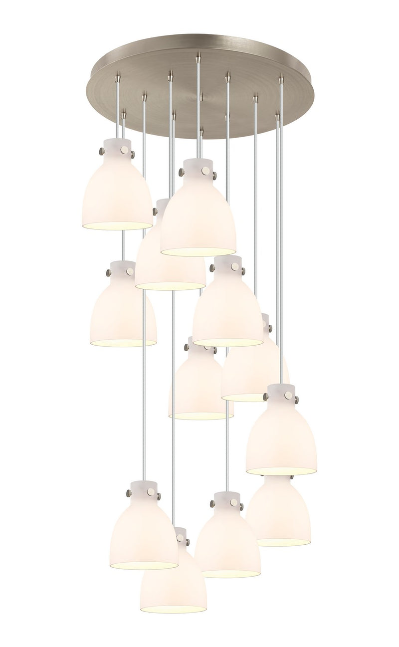 Innovations 126-410-1PS-SN-G412-8WH 12 Light Pendant, Brushed Satin Nickel