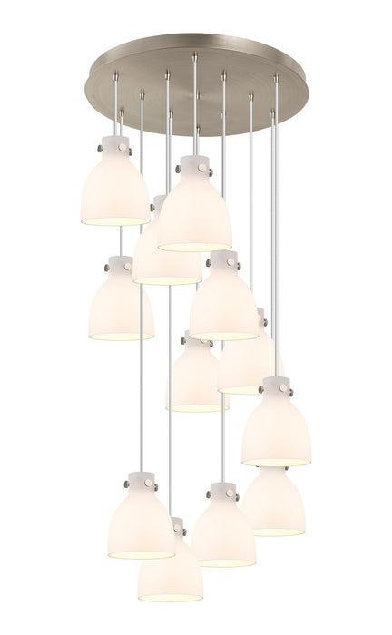 Innovations 126-410-1PS-SN-G412-8WH 12 Light Pendant, Brushed Satin Nickel