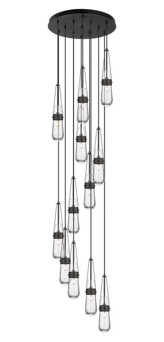Innovations 126-452-1P-BK-G452-4CL LED Pendant, Matte Black