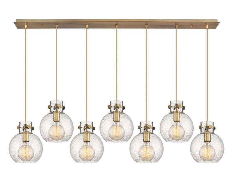 Innovations 127-410-1PS-BB-G410-8SDY Nine Light Linear Pendant, Brushed Brass