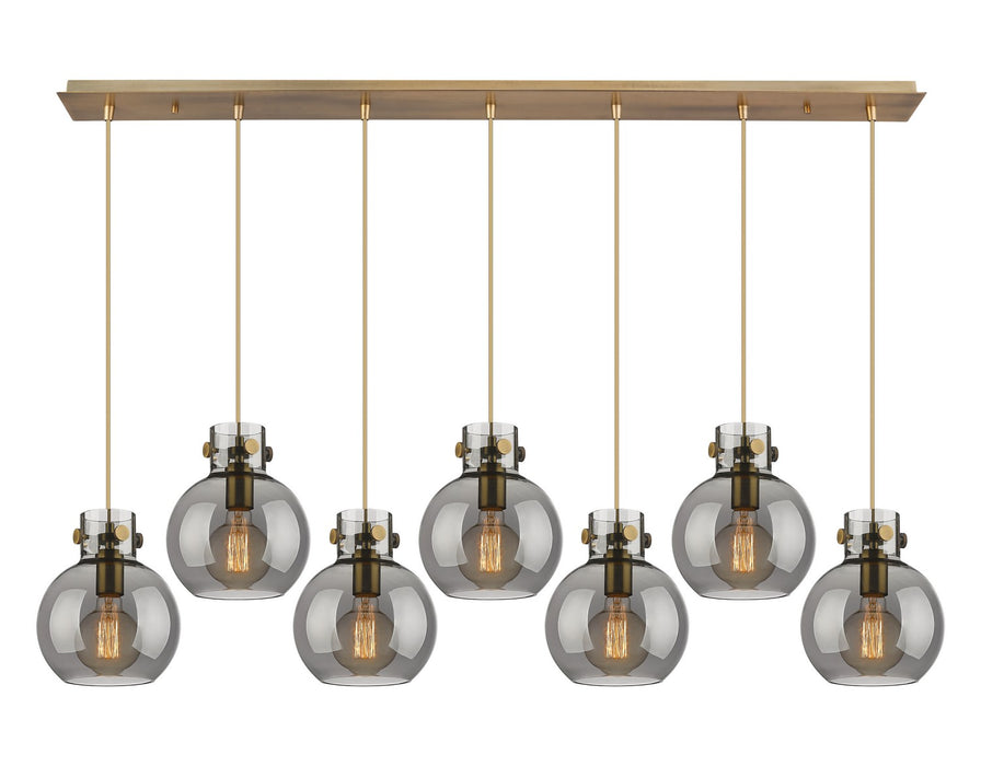 Innovations 127-410-1PS-BB-G410-8SM Two Light Linear Pendant, Brushed Brass