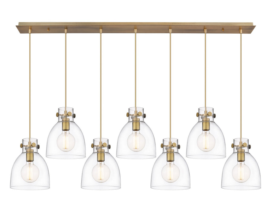Innovations 127-410-1PS-BB-G412-8CL One Light Linear Pendant, Brushed Brass