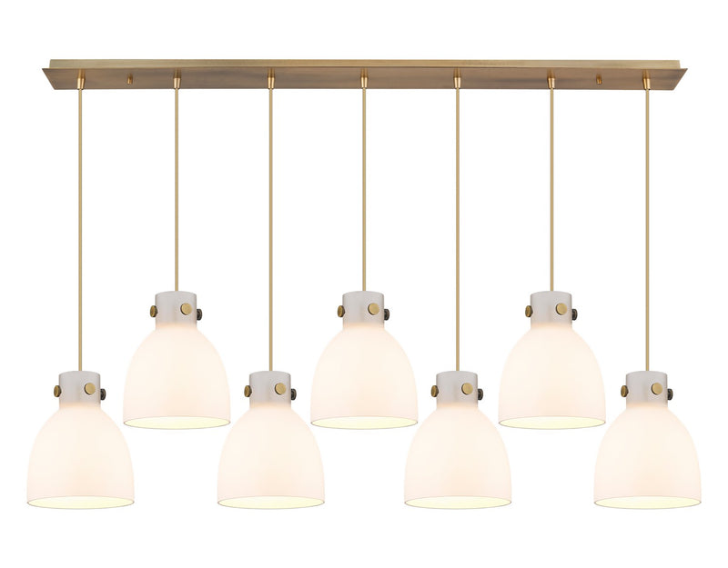 Innovations 127-410-1PS-BB-G412-8WH LED Linear Pendant, Brushed Brass