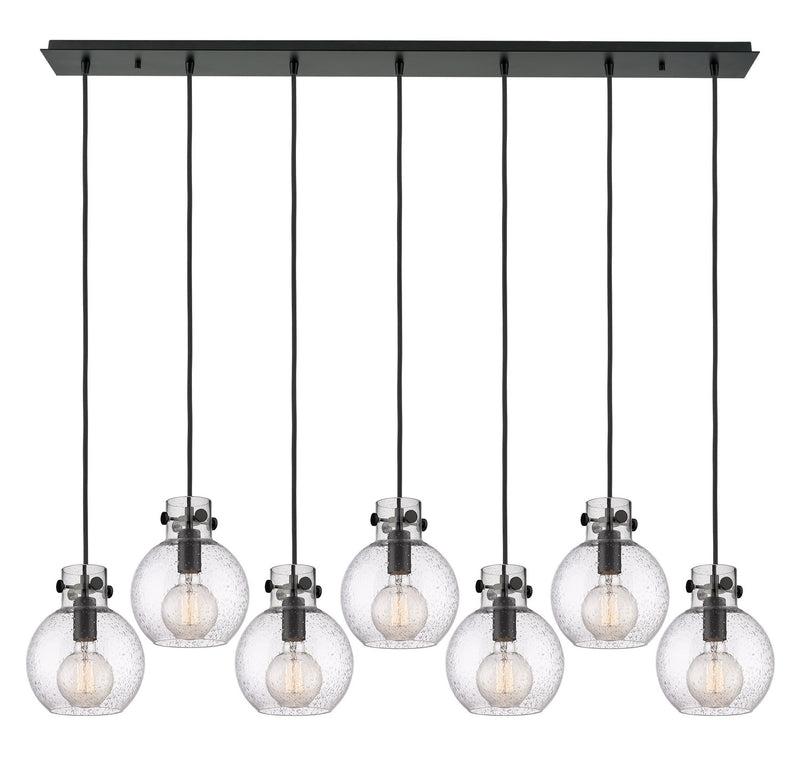 Innovations 127-410-1PS-BK-G410-8SDY Six Light Linear Pendant, Matte Black