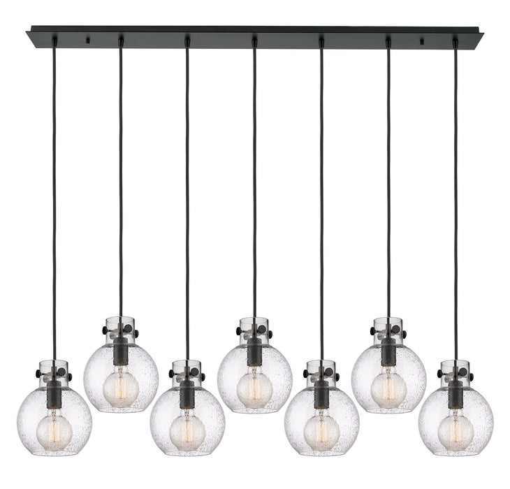 Innovations 127-410-1PS-BK-G410-8SDY Six Light Linear Pendant, Matte Black