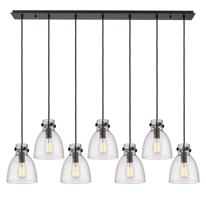 Innovations 127-410-1PS-BK-G412-8SDY One Light Linear Pendant, Matte Black
