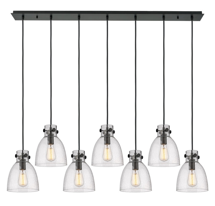 Innovations 127-410-1PS-BK-G412-8SDY One Light Linear Pendant, Matte Black