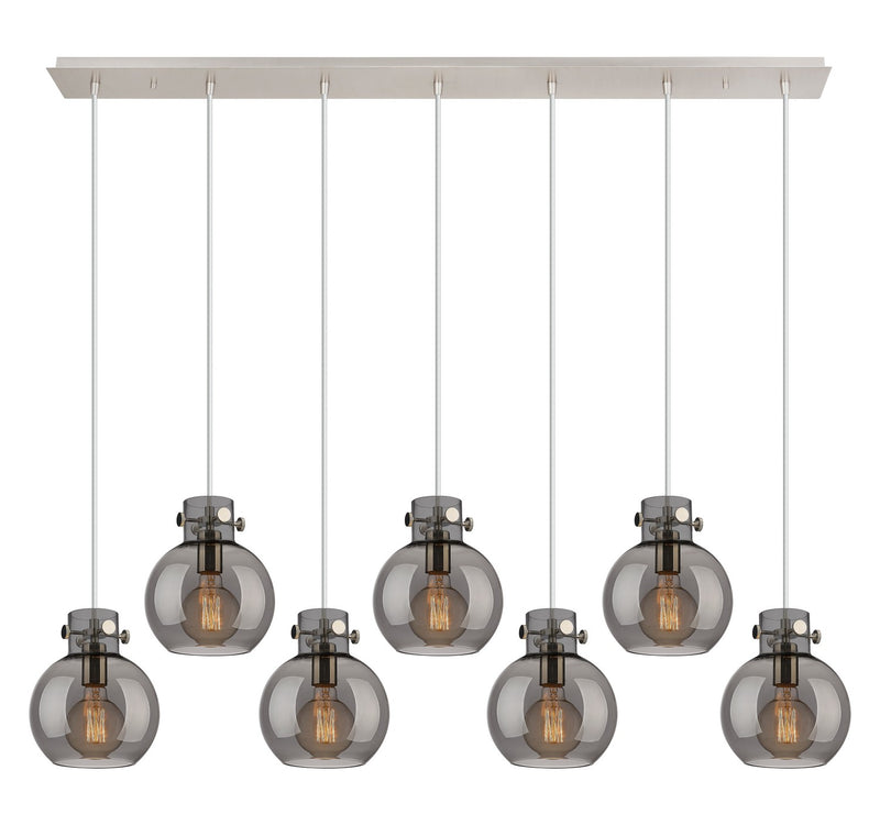 Innovations 127-410-1PS-PN-G410-8SM Six Light Linear Pendant, Polished Nickel