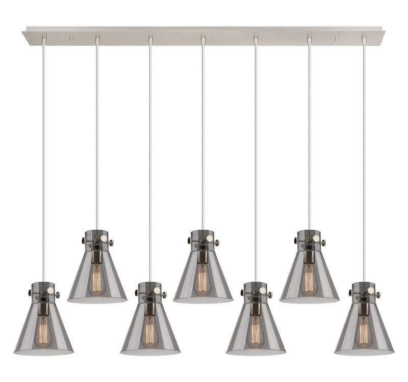 Innovations 127-410-1PS-PN-G411-8SM Nine Light Linear Pendant, Polished Nickel