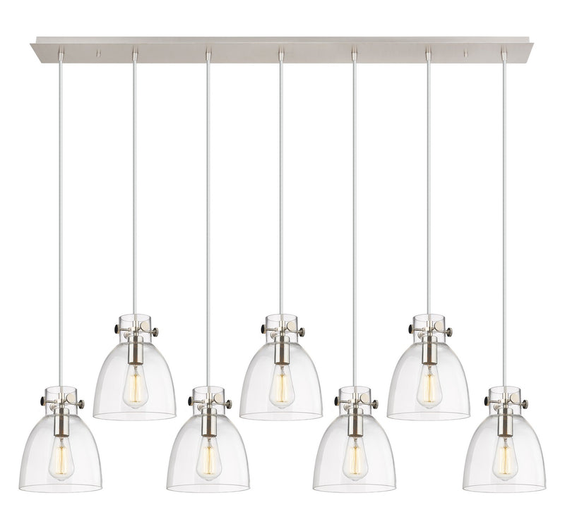 Innovations 127-410-1PS-PN-G412-8CL Five Light Linear Pendant, Polished Nickel