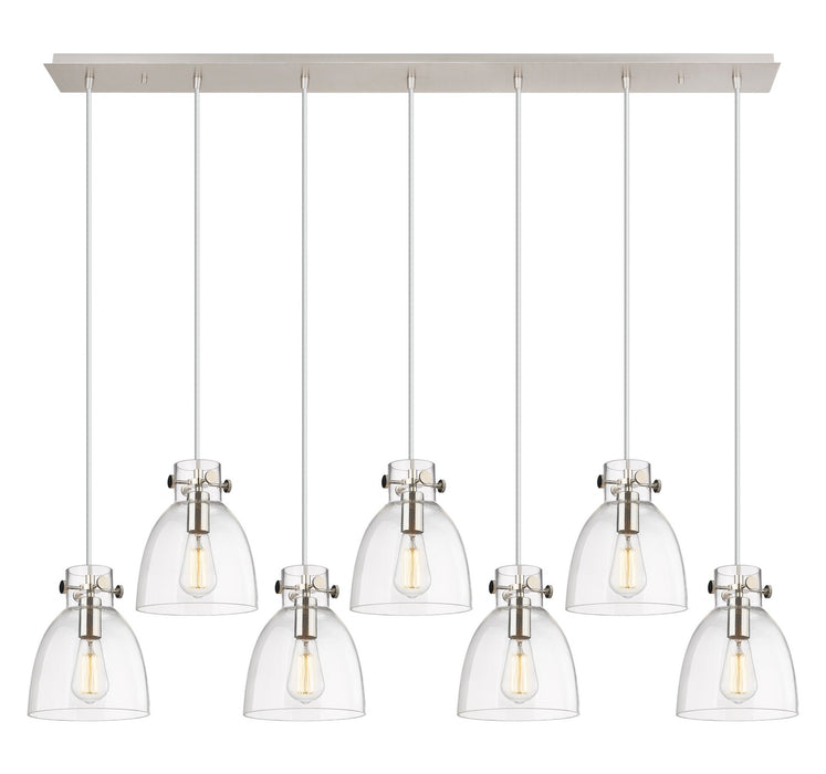 Innovations 127-410-1PS-PN-G412-8CL Five Light Linear Pendant, Polished Nickel