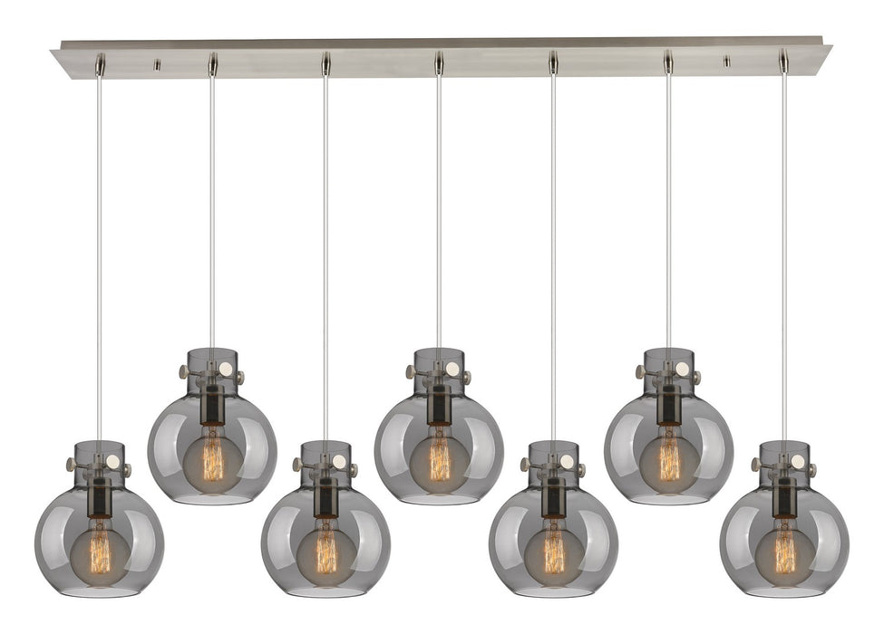 Innovations 127-410-1PS-SN-G410-8SM Four Light Linear Pendant, Brushed Satin Nickel
