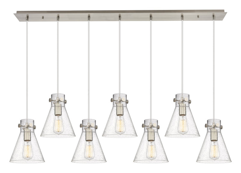 Innovations 127-410-1PS-SN-G411-8SDY Three Light Linear Pendant, Brushed Satin Nickel