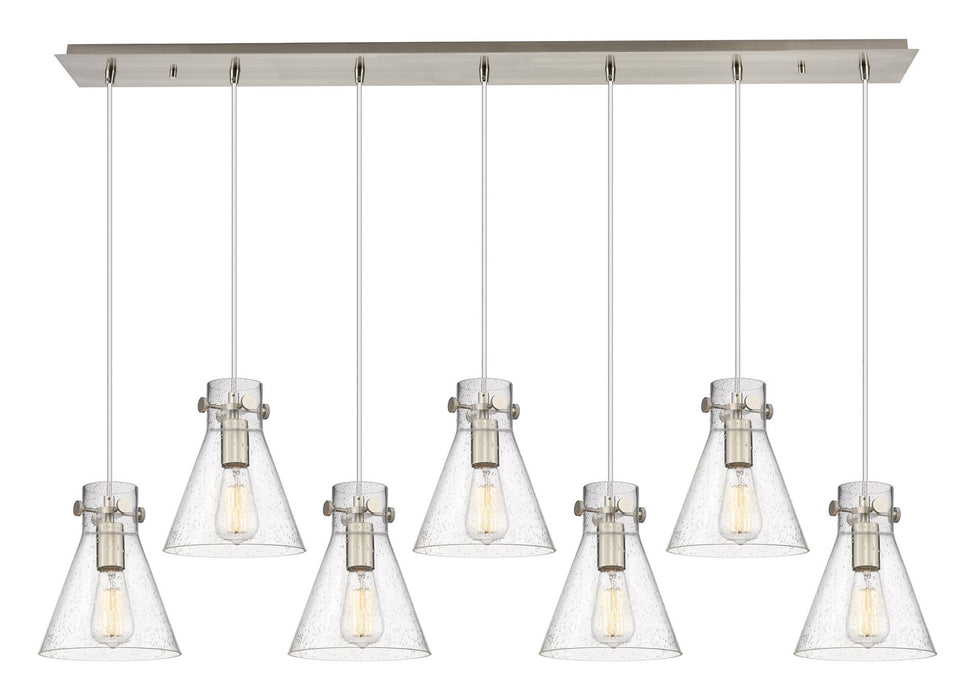 Innovations 127-410-1PS-SN-G411-8SDY Three Light Linear Pendant, Brushed Satin Nickel