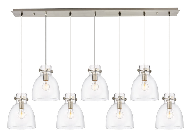 Innovations 127-410-1PS-SN-G412-8CL Two Light Linear Pendant, Brushed Satin Nickel