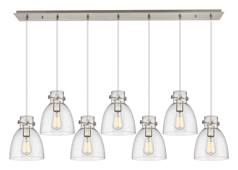 Innovations 127-410-1PS-SN-G412-8SDY Five Light Linear Pendant, Brushed Satin Nickel